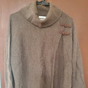 Thick Long-Sleeve Open-Front Wool Sweater